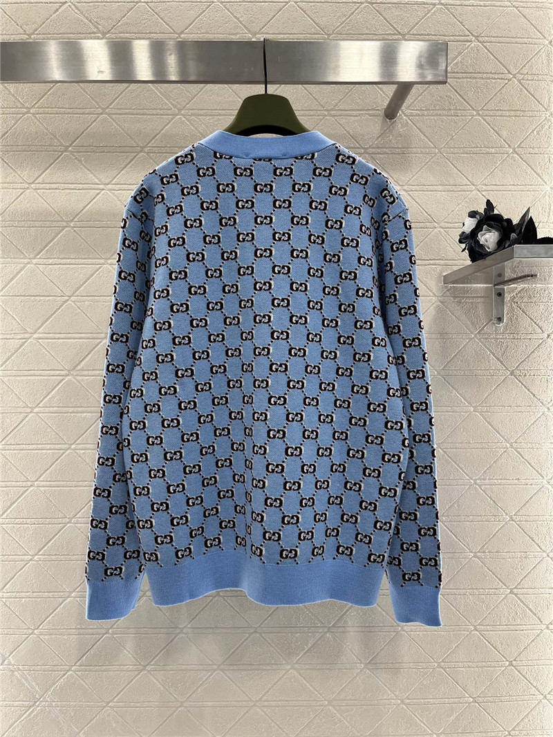 Gvc*1 gg shadow jacquard cardigan blue/multi