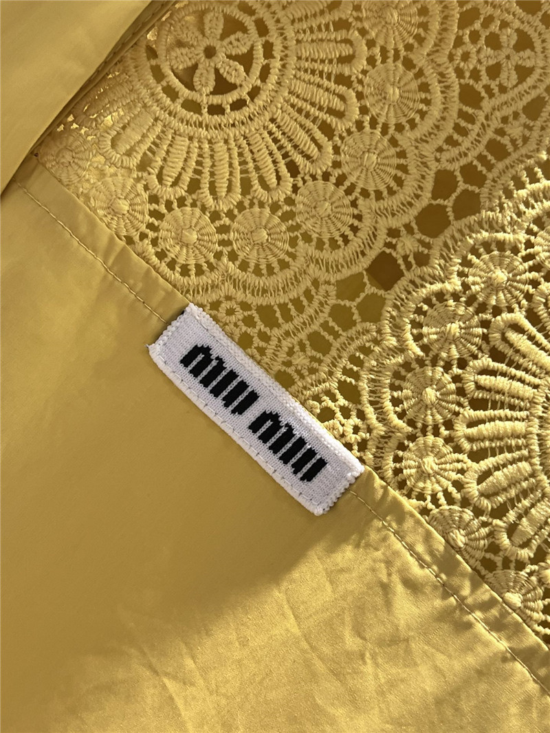 M1um1u patchwork long-sleeved shirt replica clothing sites