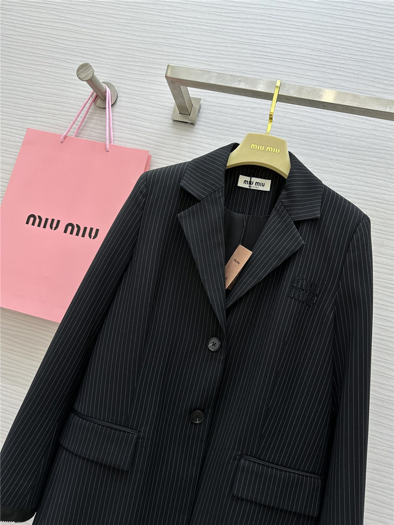 M1um1u vertical striped suit replica clothing sites