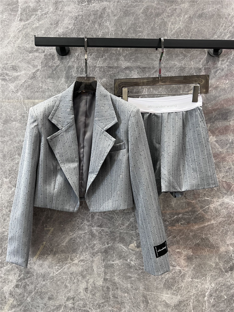 A1exa*der wang short suit jacket + shorts set replica clothes