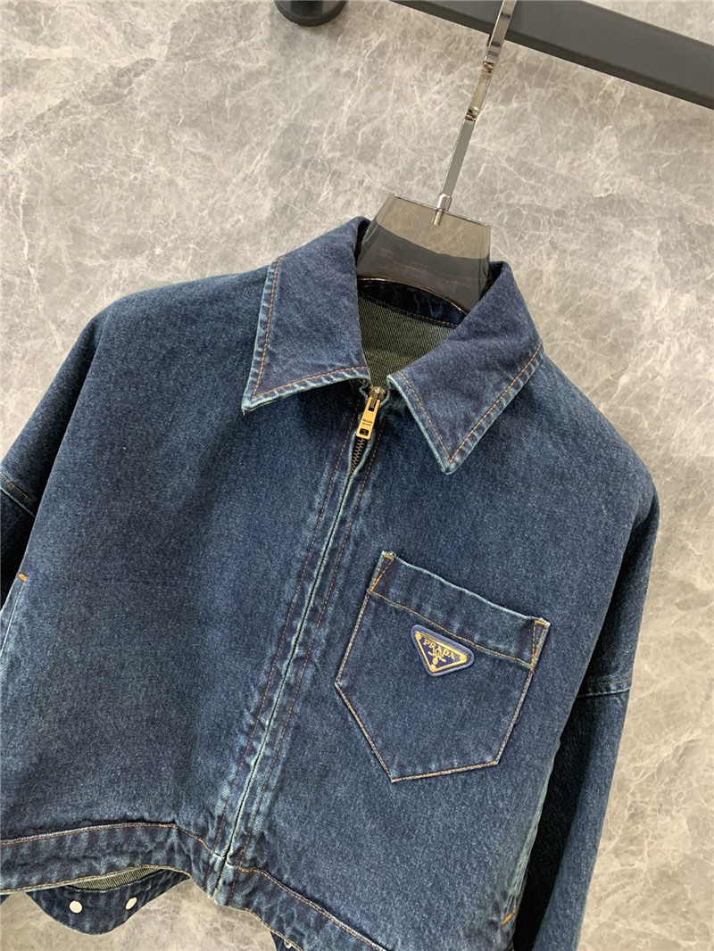 Pra*a evergreen denim jacket replica d&g clothing