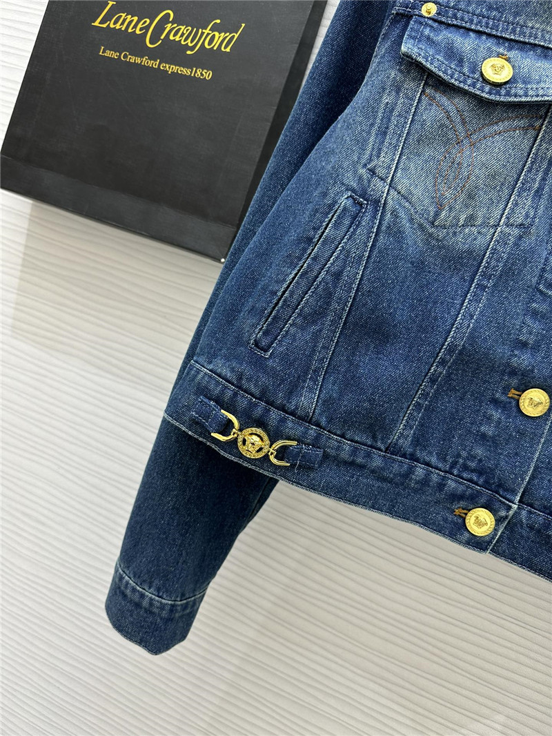 Versace cropped denim jacket replica clothing