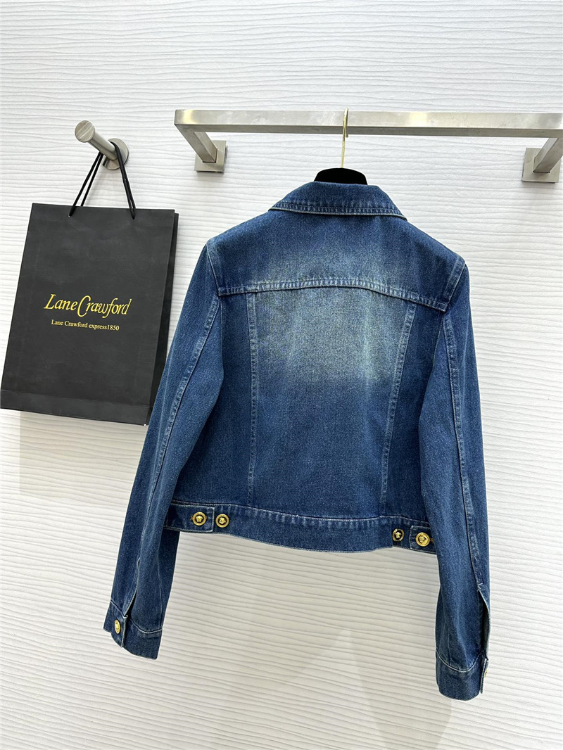 Versace cropped denim jacket replica clothing