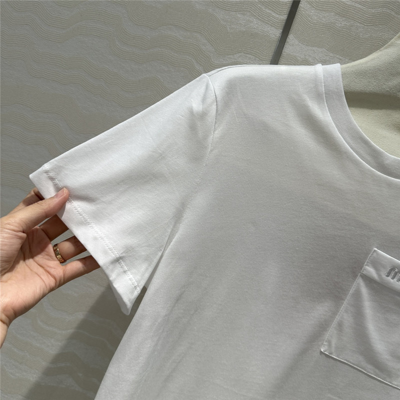 M1um1u basic short-sleeved t-shirt replica clothing sites
