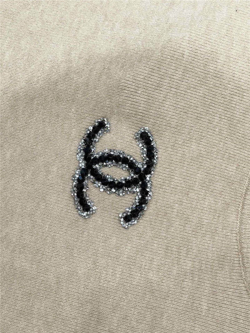 Ch**el flying sleeve knitted short sleeve replica clothes