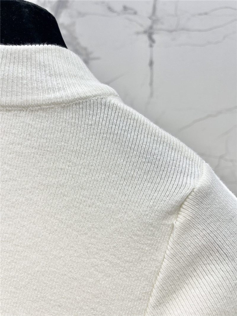 Ch**el flying sleeve knitted short sleeve replica clothes