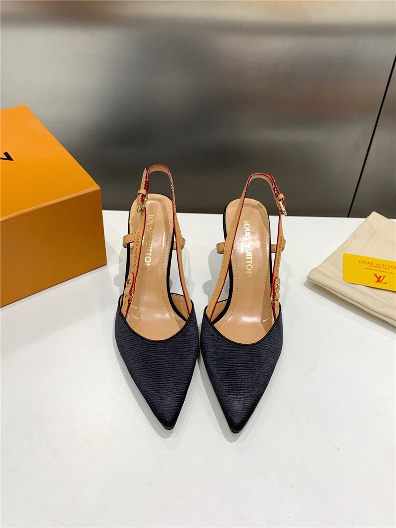 l0vis Vvtt0n blossom slingback pumps black embroidered