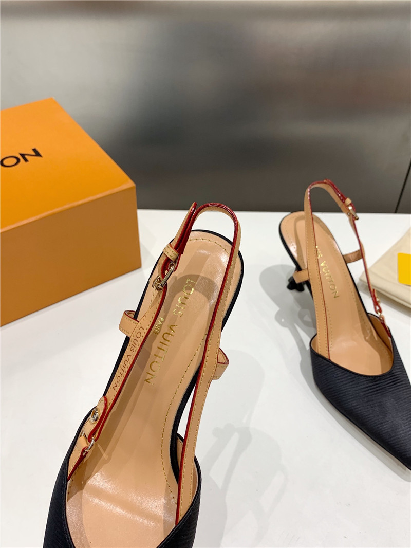l0vis Vvtt0n blossom slingback pumps black embroidered