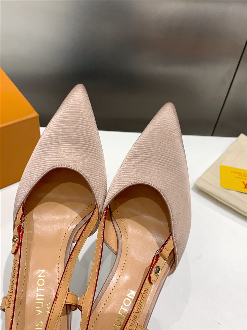 l0vis Vvtt0n blossom slingback pumps nude embroidered