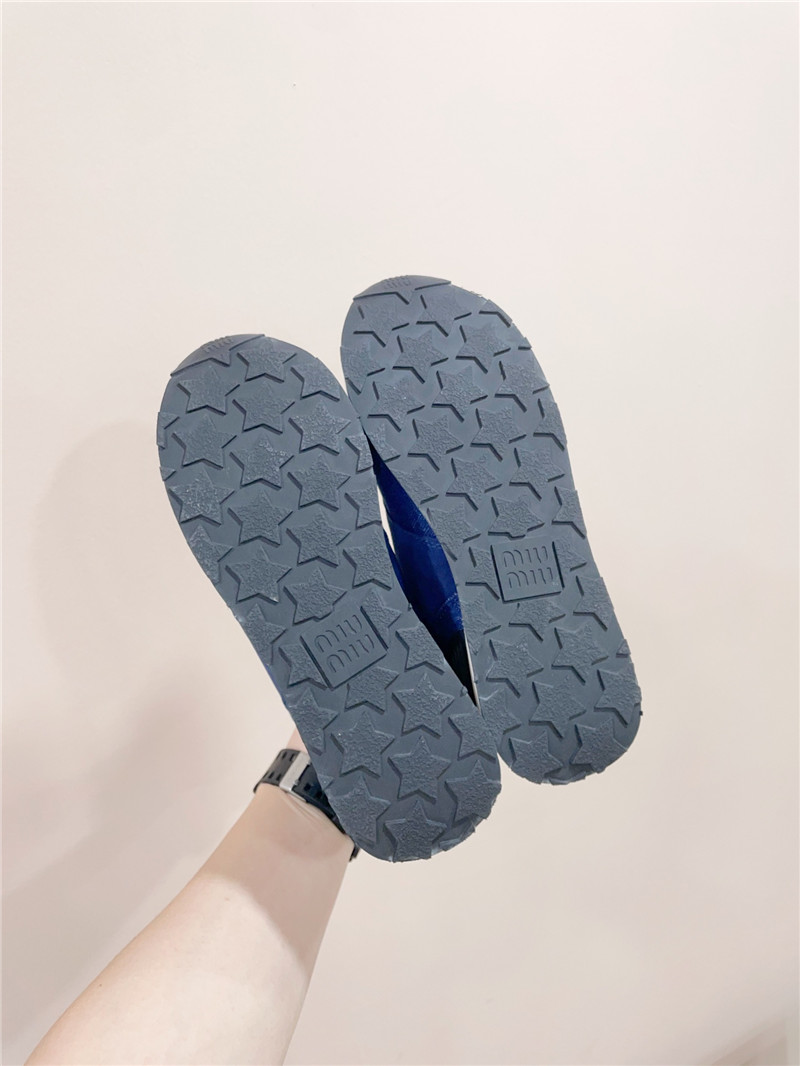 Miu Miu x New Balance 574 Leather Sneakers in Blue