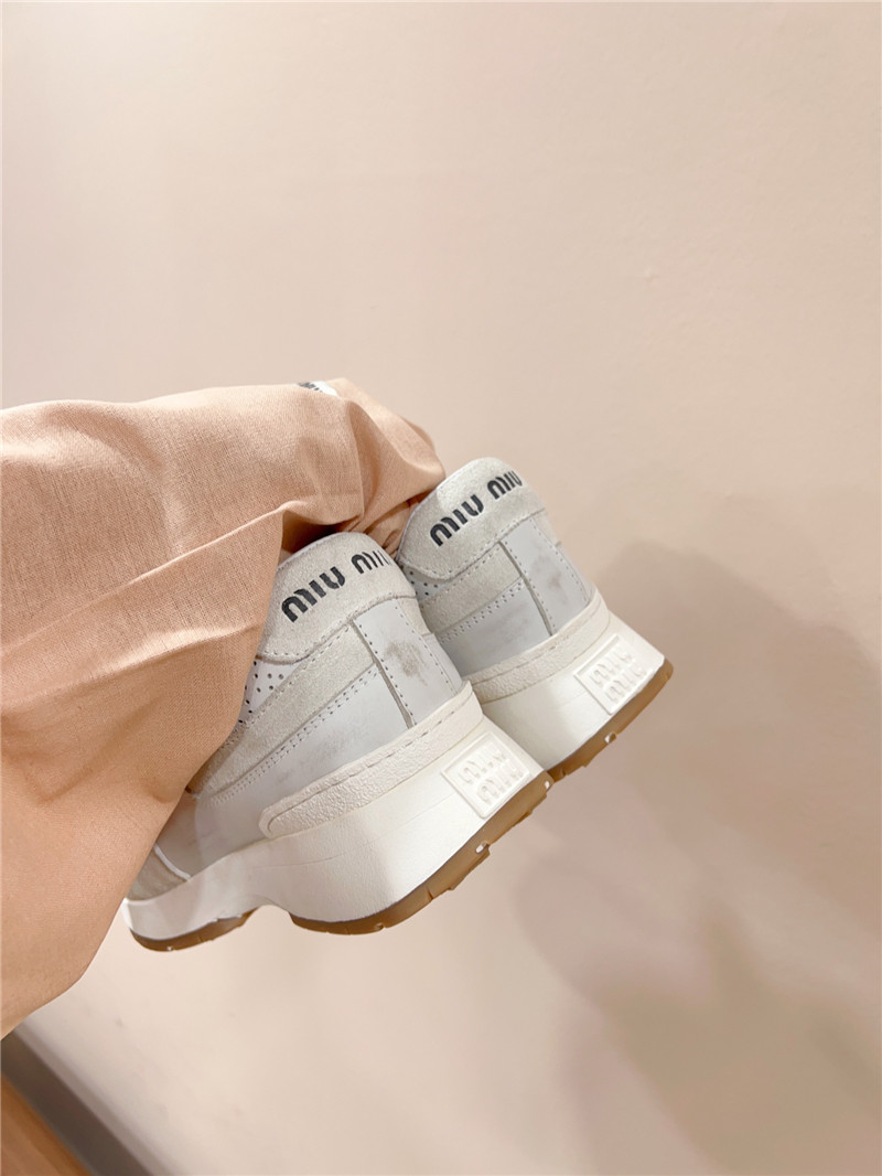 Miu Miu Women Perforated Low-Top Sneakers