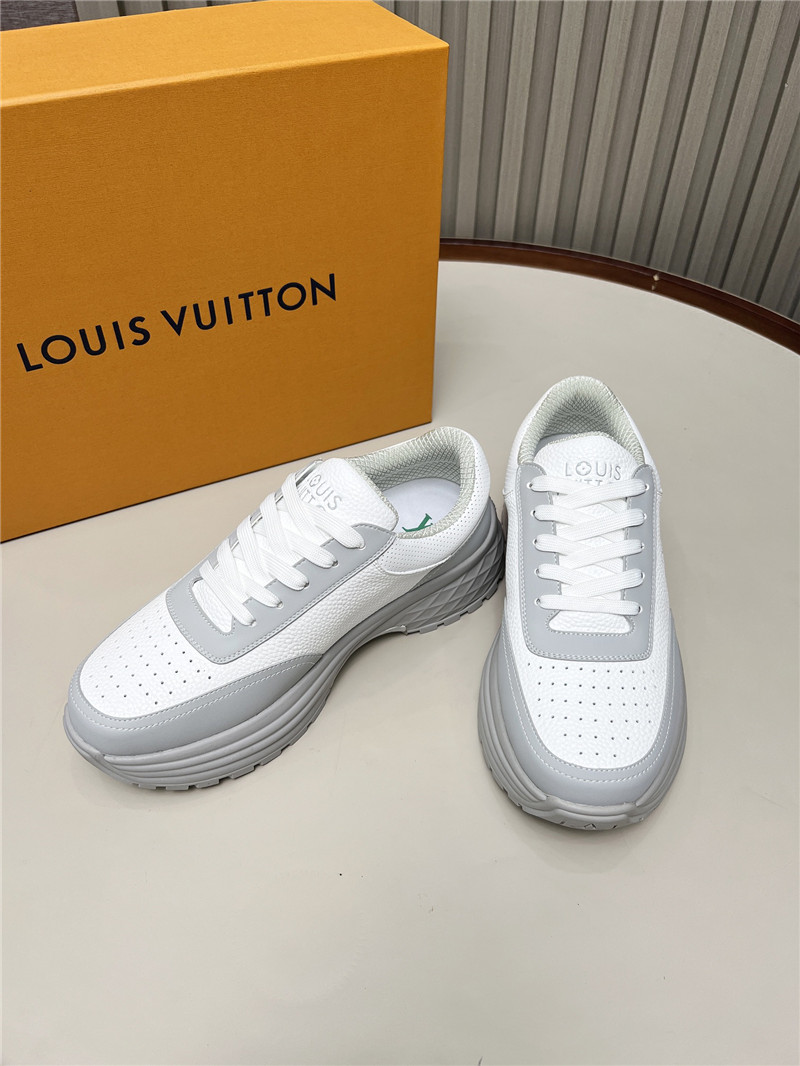 l0vis Vvtt0n lv gray white platform sneakers
