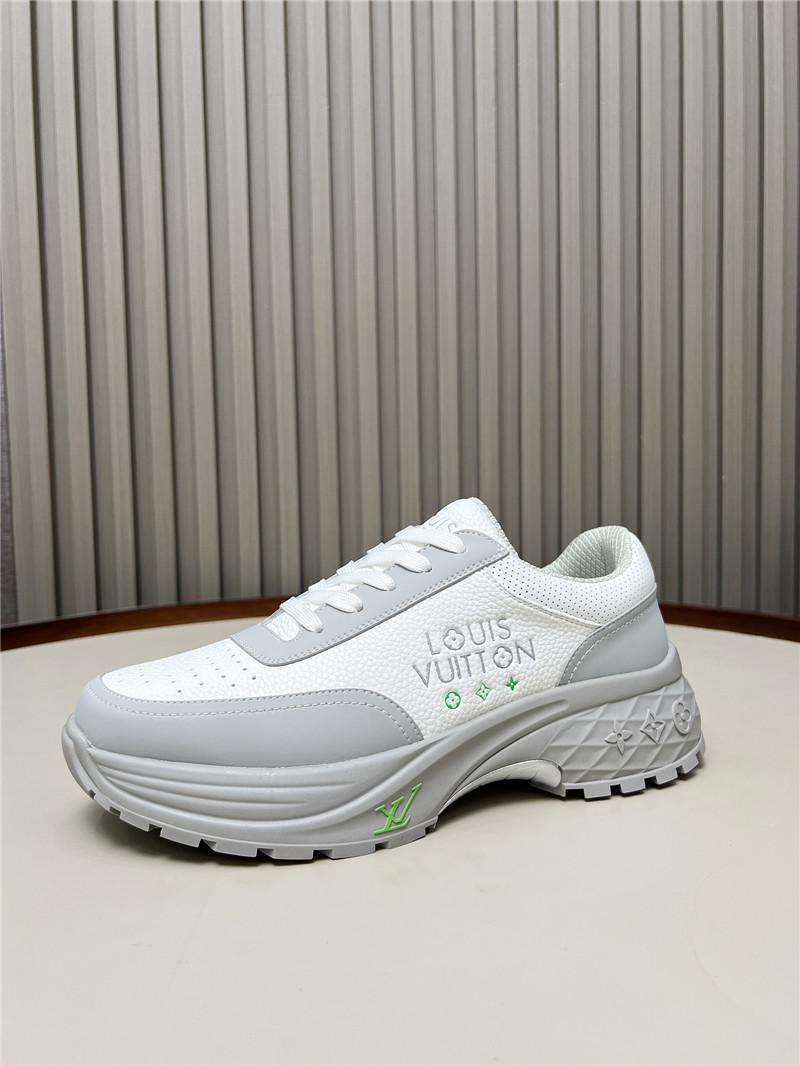 l0vis Vvtt0n lv gray white platform sneakers