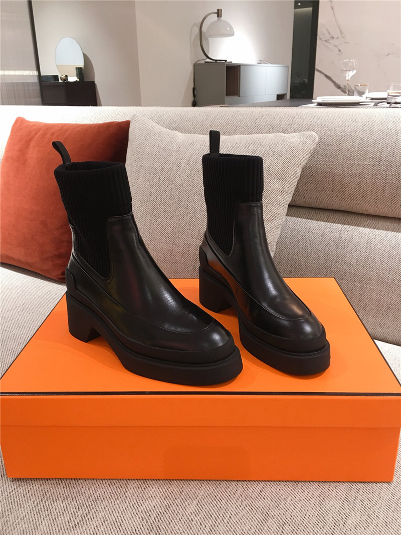H**me5 calfskin platform ankle boots
