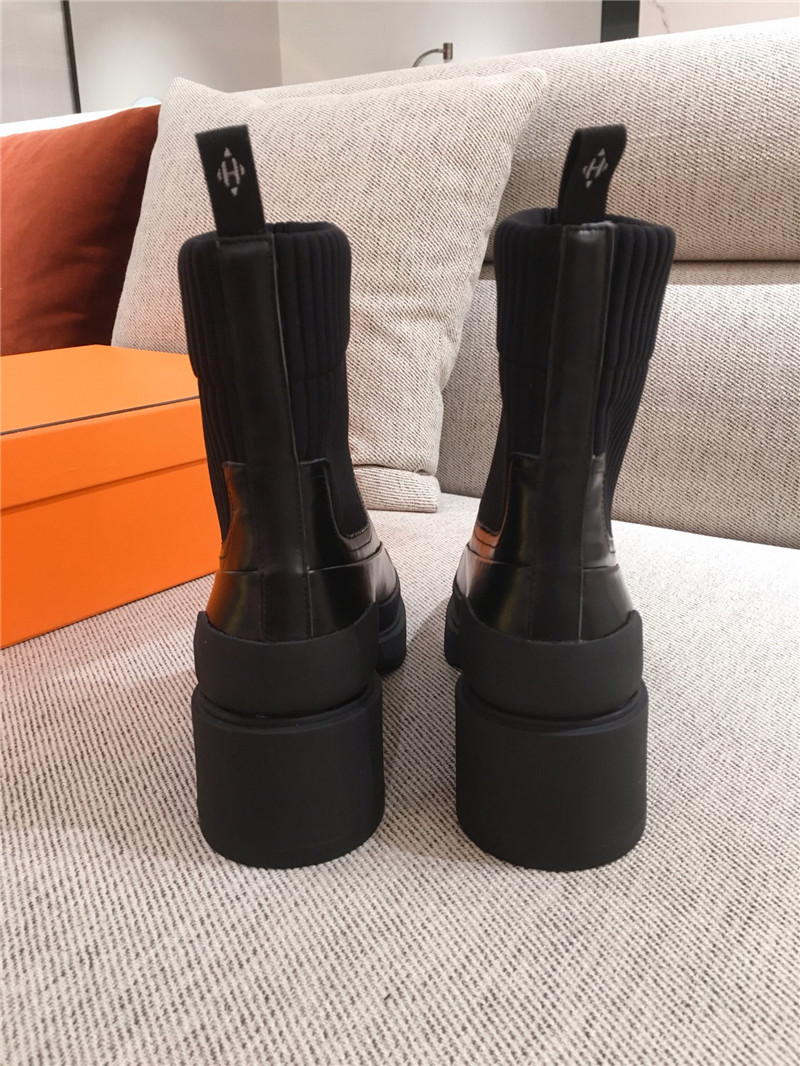H**me5 calfskin platform ankle boots