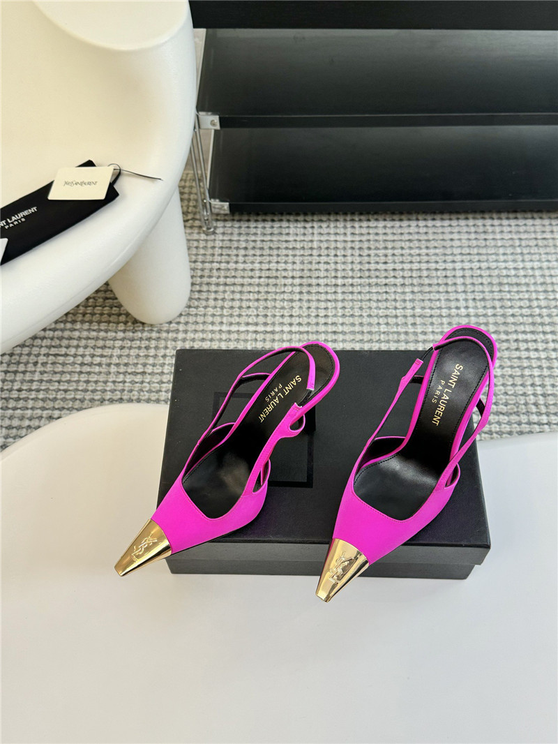 Y51 jeanne slingback pumps in fuchsia smooth leather