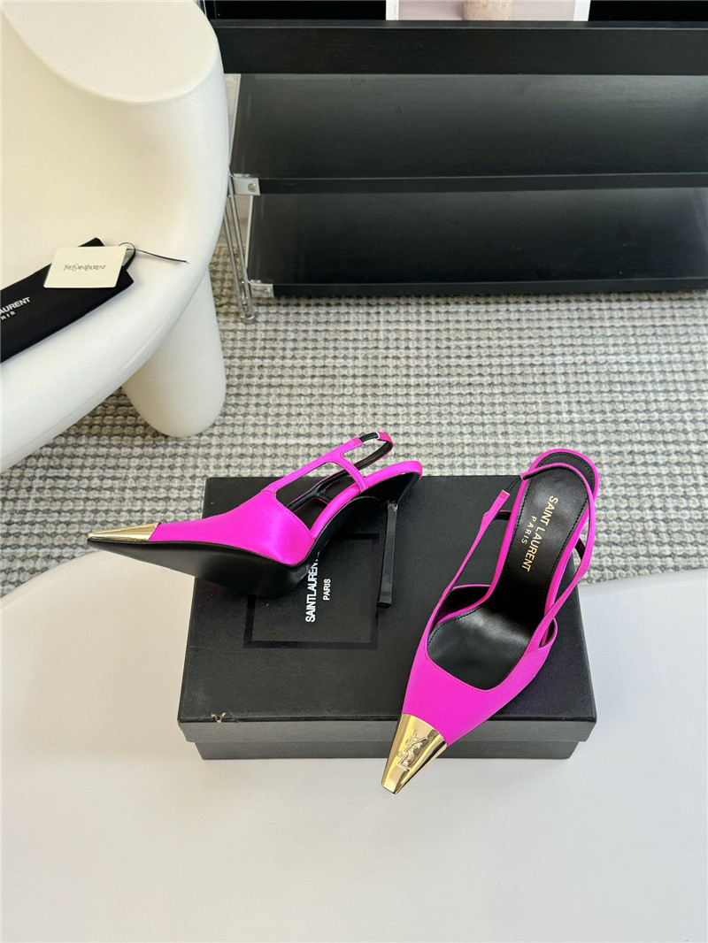 Y51 jeanne slingback pumps in fuchsia smooth leather