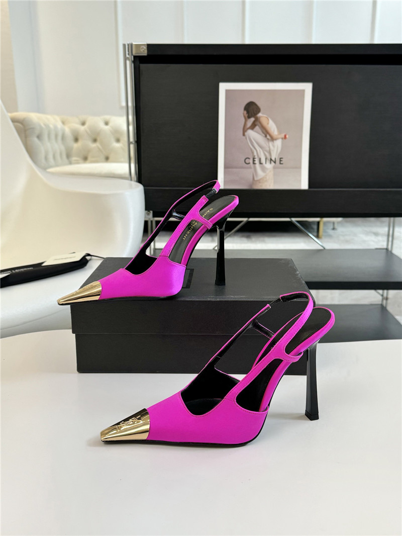 Y51 jeanne slingback pumps in fuchsia smooth leather