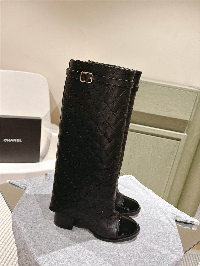 Ch**el overlay knee high boots