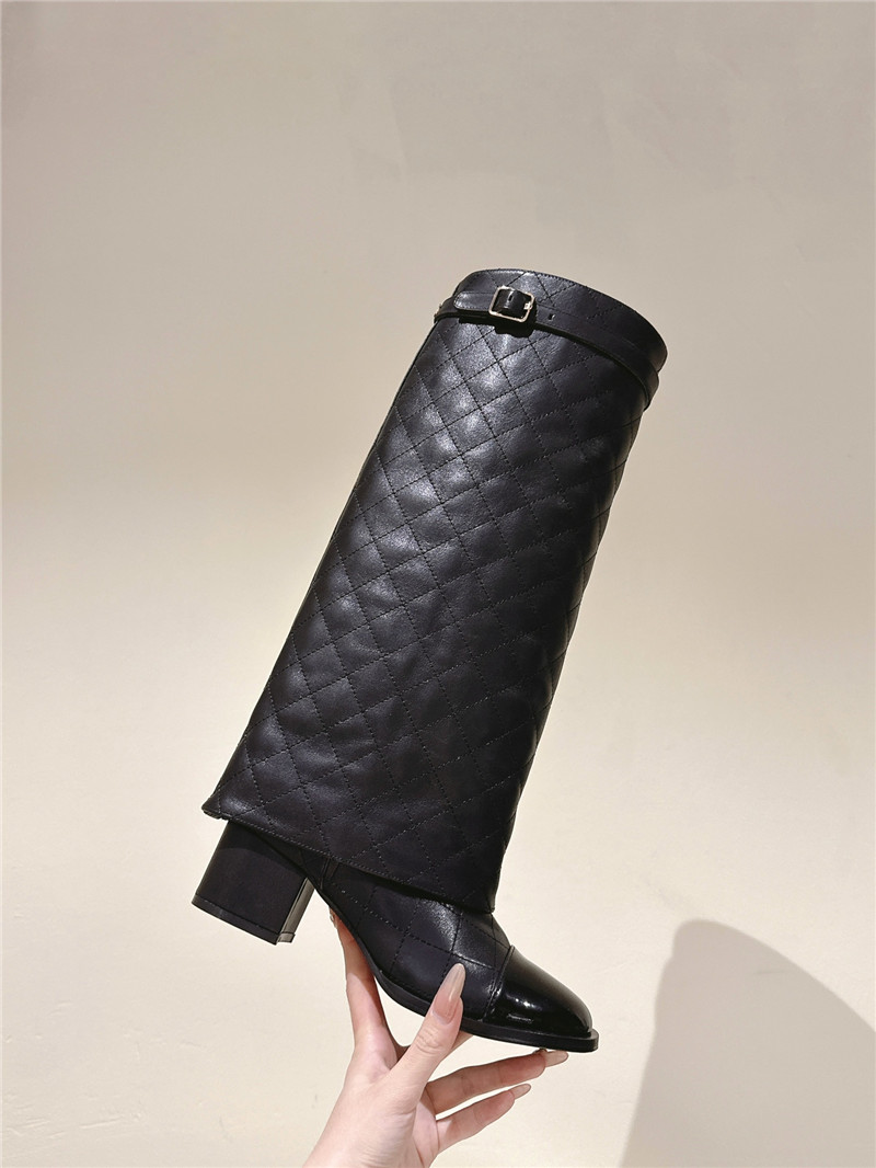 Ch**el overlay knee high boots