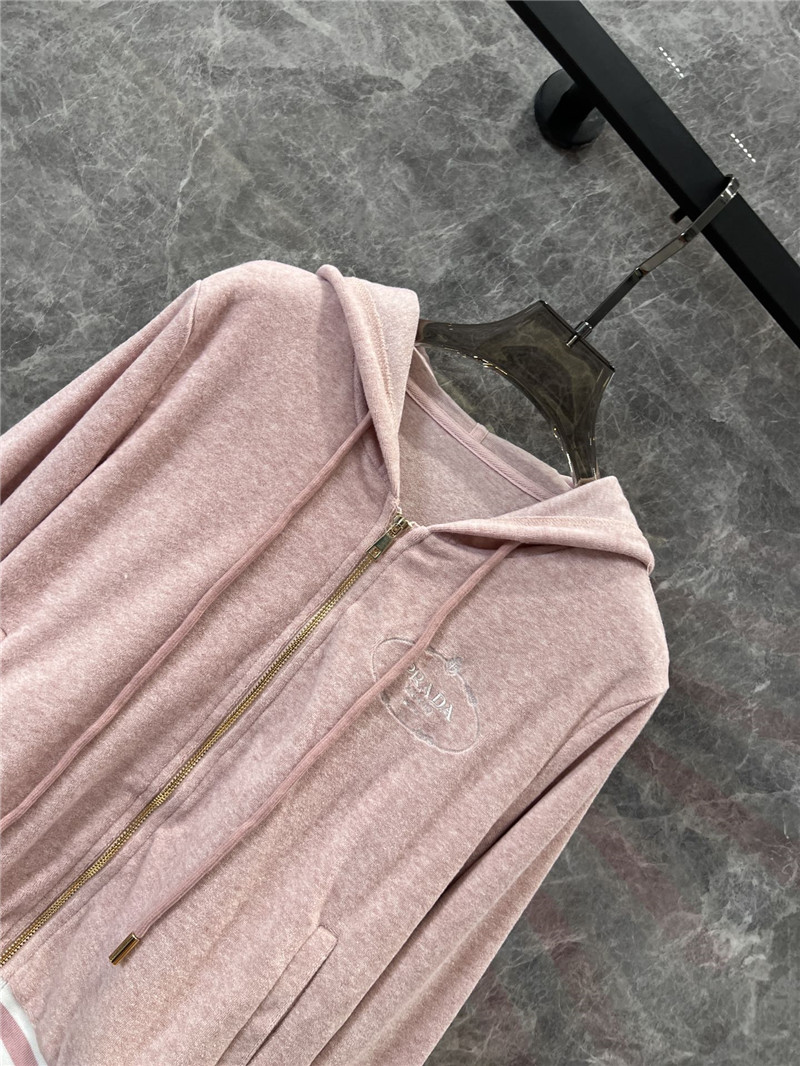 Pra*a hooded jacket + casual trousers replicas clothes