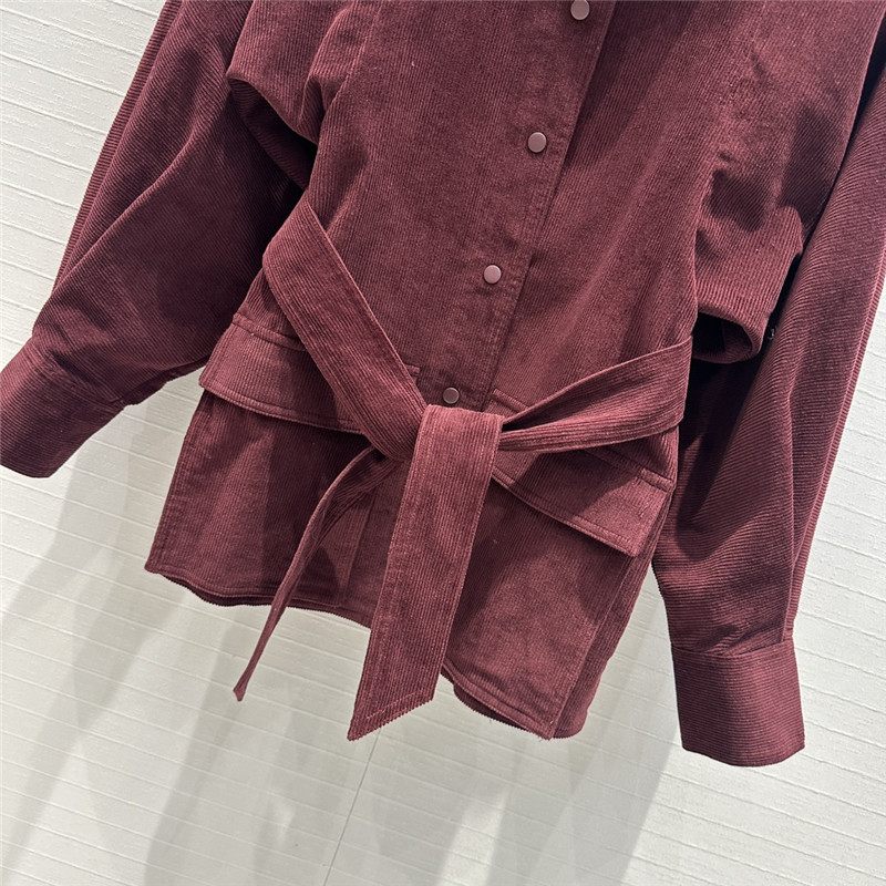 Vanitoo corduroy lace-up shirt replica clothing sites