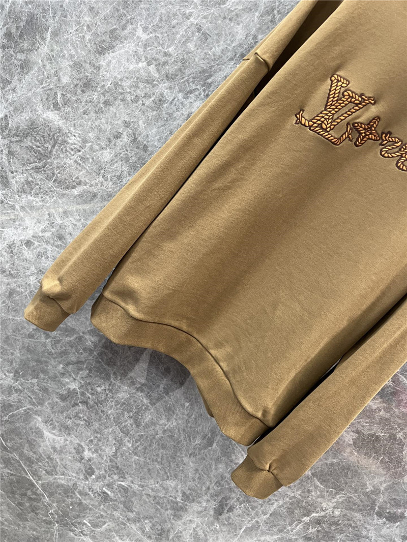 LV Embroidered Signature Sweatshirt Beige