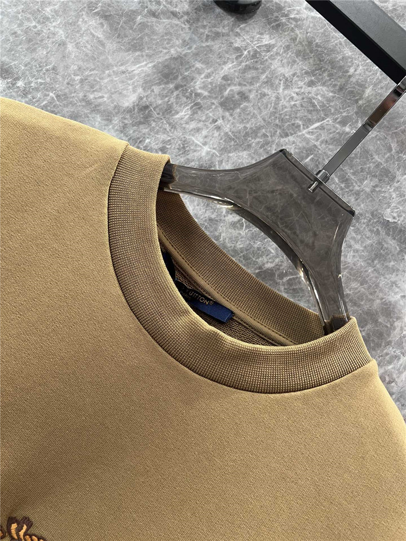 LV Embroidered Signature Sweatshirt Beige