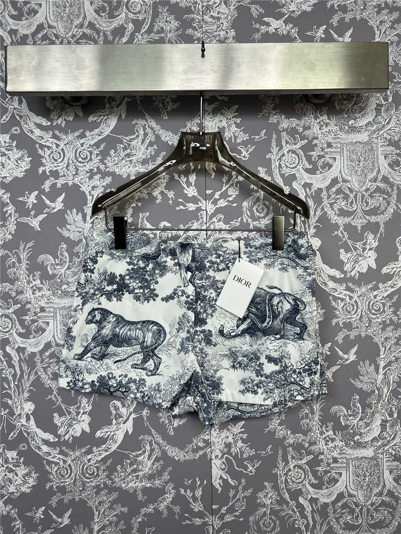 D10r jouy printed low waist shorts replicas clothes