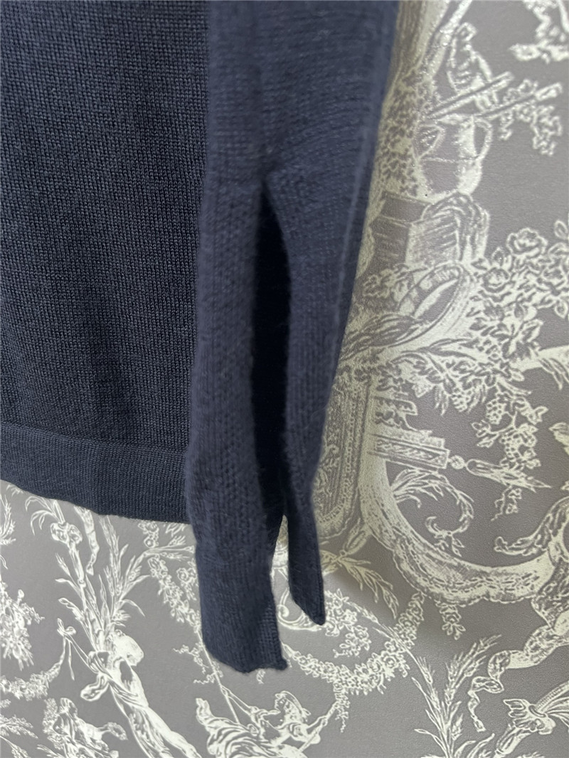 BC Beaded Oversized Wool Polo Shirt Black