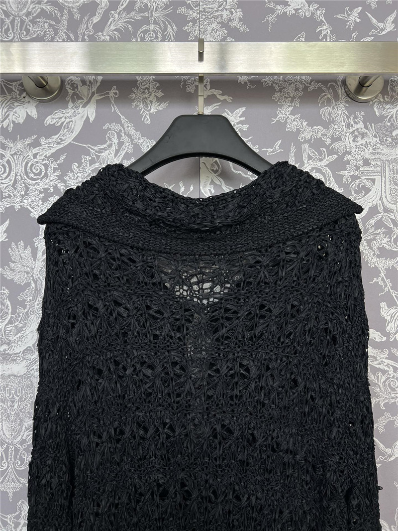 Ch**el crochet sailor-collar pullover in black