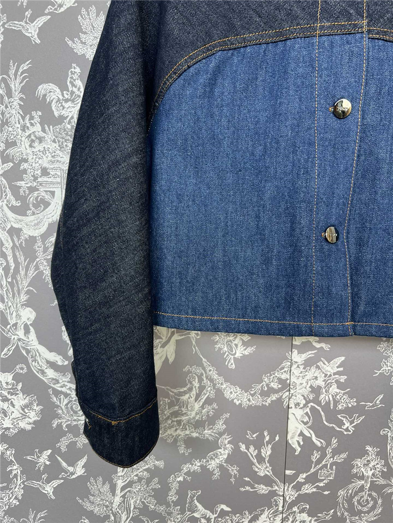 F**di denim stand collar jacket replica clothing sites