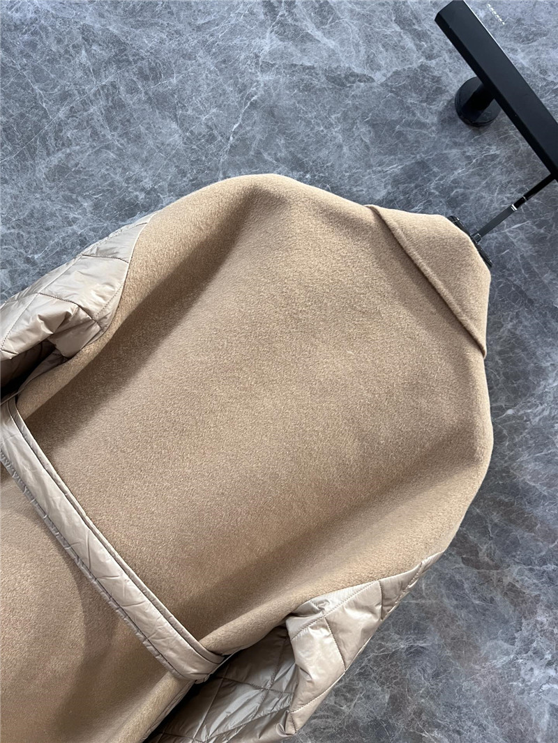 Vanitoo wool patchwork belt quilted coat replica clothes