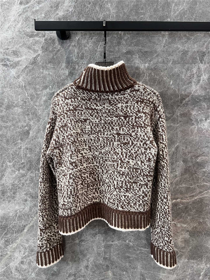 Moncler Brown Wool Blend Turtleneck Sweater