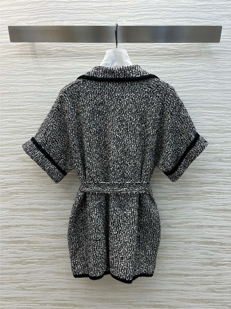 D10r lapel knitted waist coat replica designer clothes