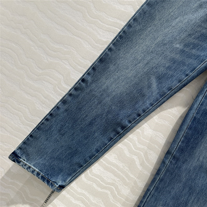 Ch**el denim straight pants replica clothes