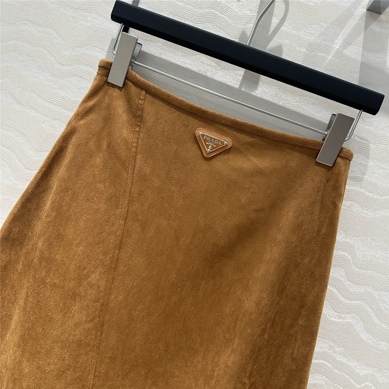 Pra*a suede long skirt replica d&g clothing