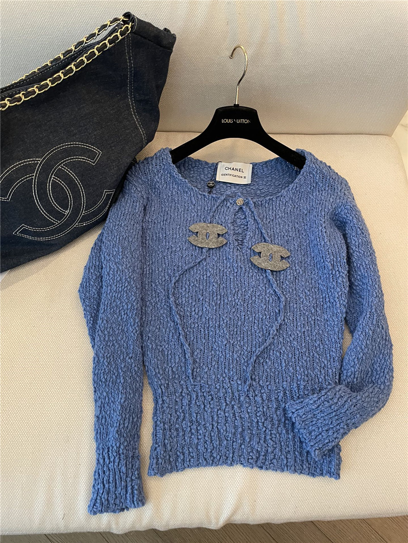 Ch**el tie rope knitted pullover in blue