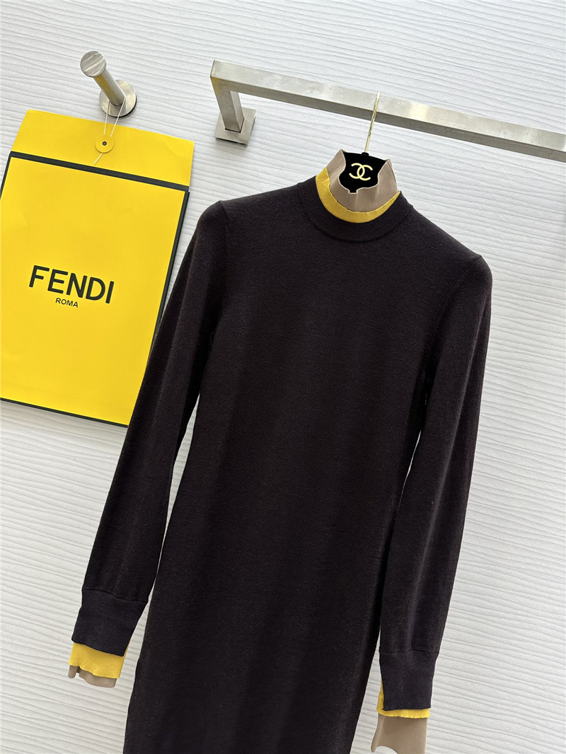 F**di half turtleneck wool dress replica d&g clothing