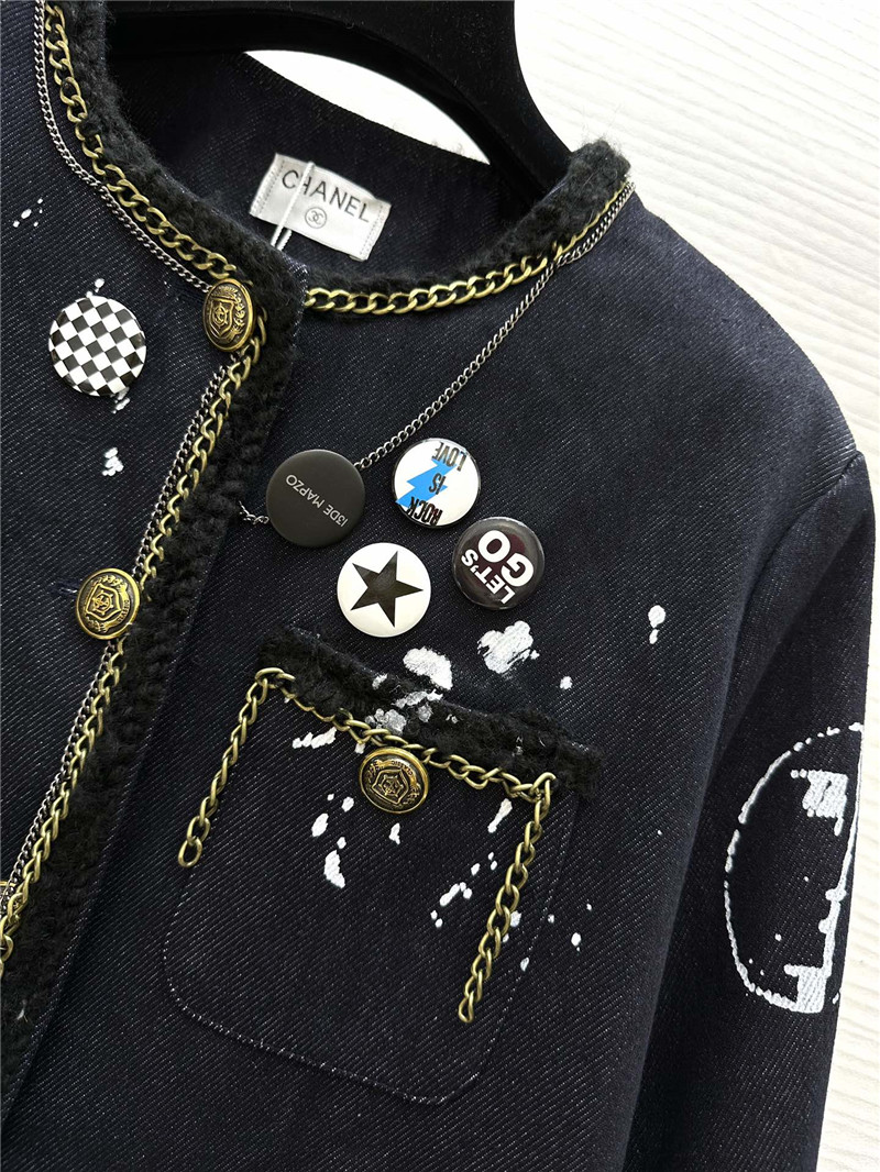 Ch**el hand-painted Ch**el style jacket replica clothes