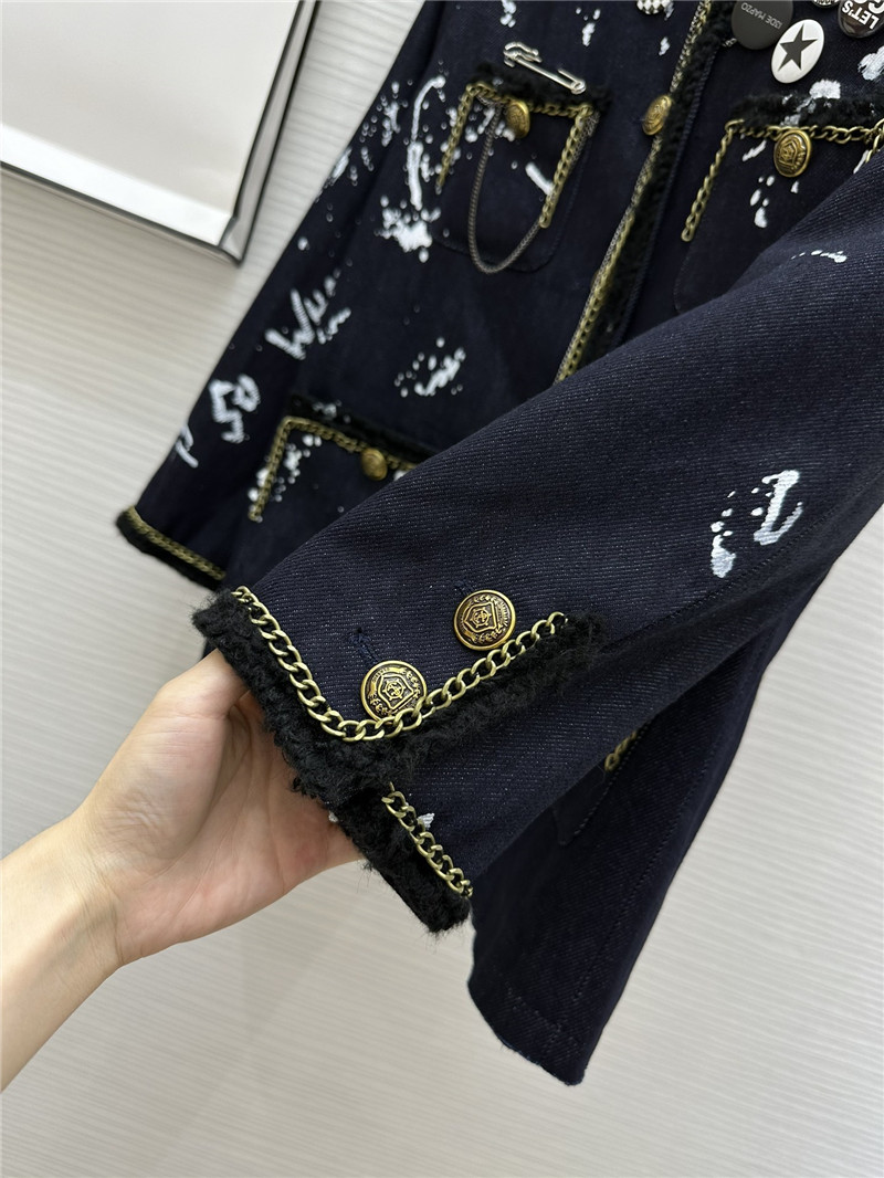 Ch**el hand-painted Ch**el style jacket replica clothes
