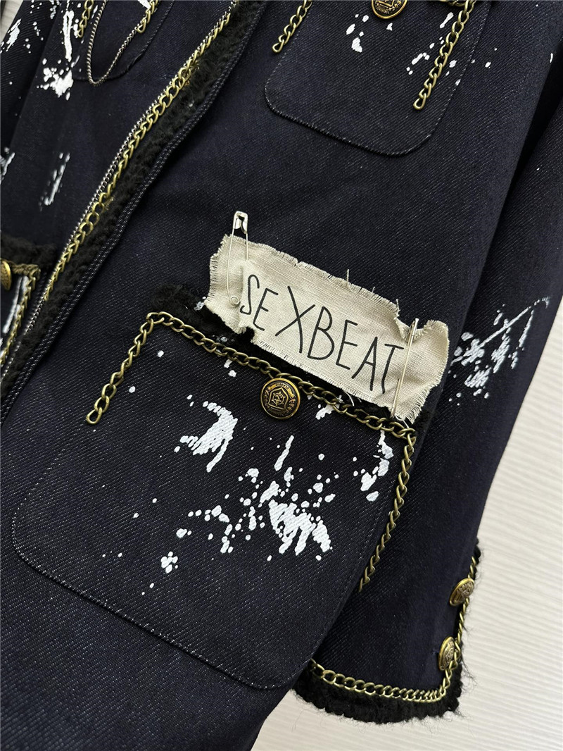 Ch**el hand-painted Ch**el style jacket replica clothes