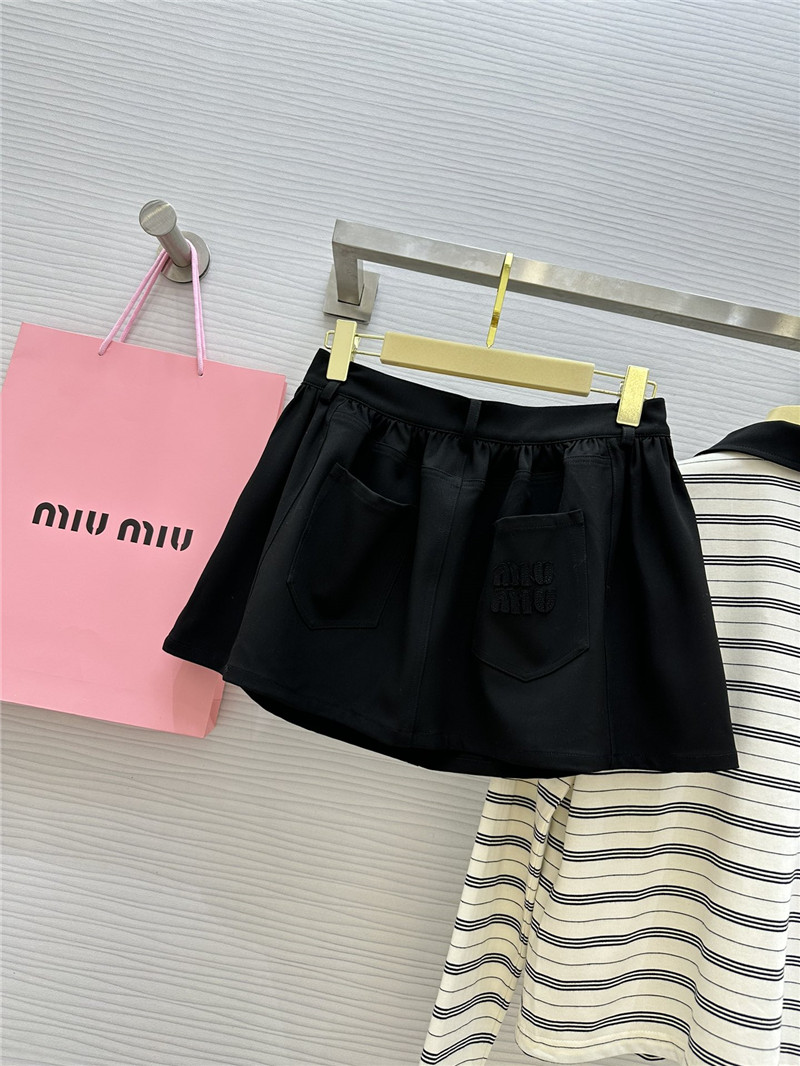 M1um1u striped polo long-sleeved suit replicas clothes