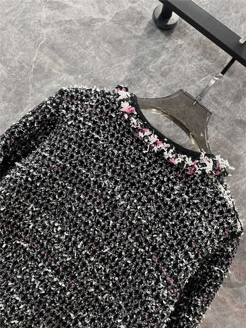 Ch**el tweed knitted cardigan small coat replica clothes