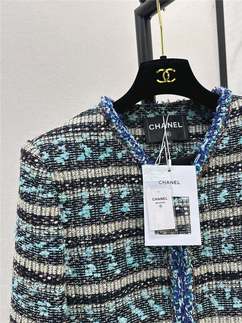 Ch**el woven concealed placket coat replica clothing sites