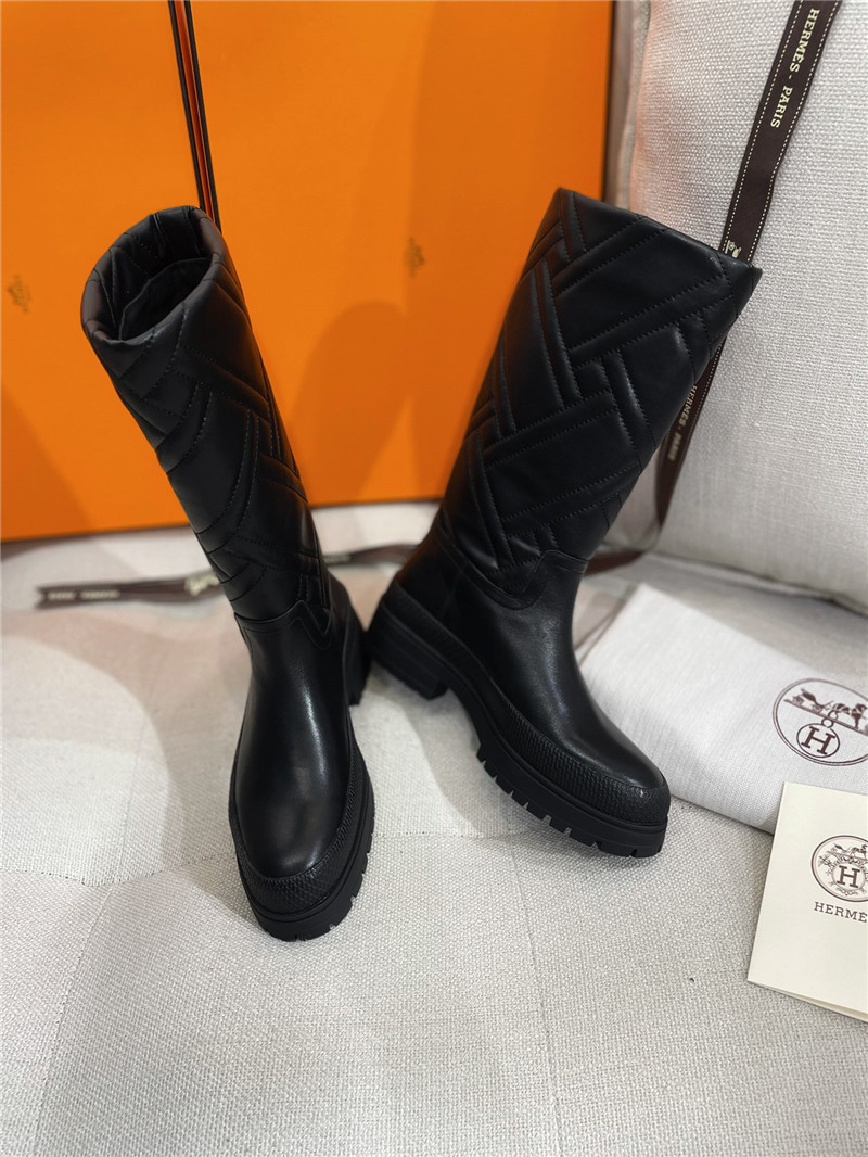 H**me5 fuji knee high boot in black