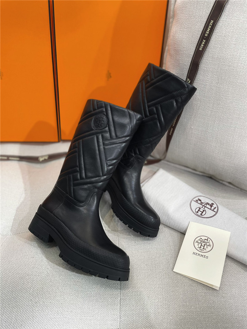 H**me5 fuji knee high boot in black