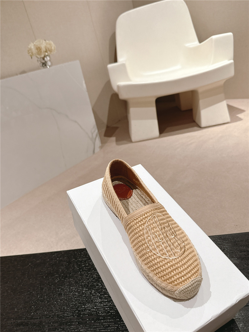 Chloé Isla Beige Espadrille Raffia Fibre Loafers