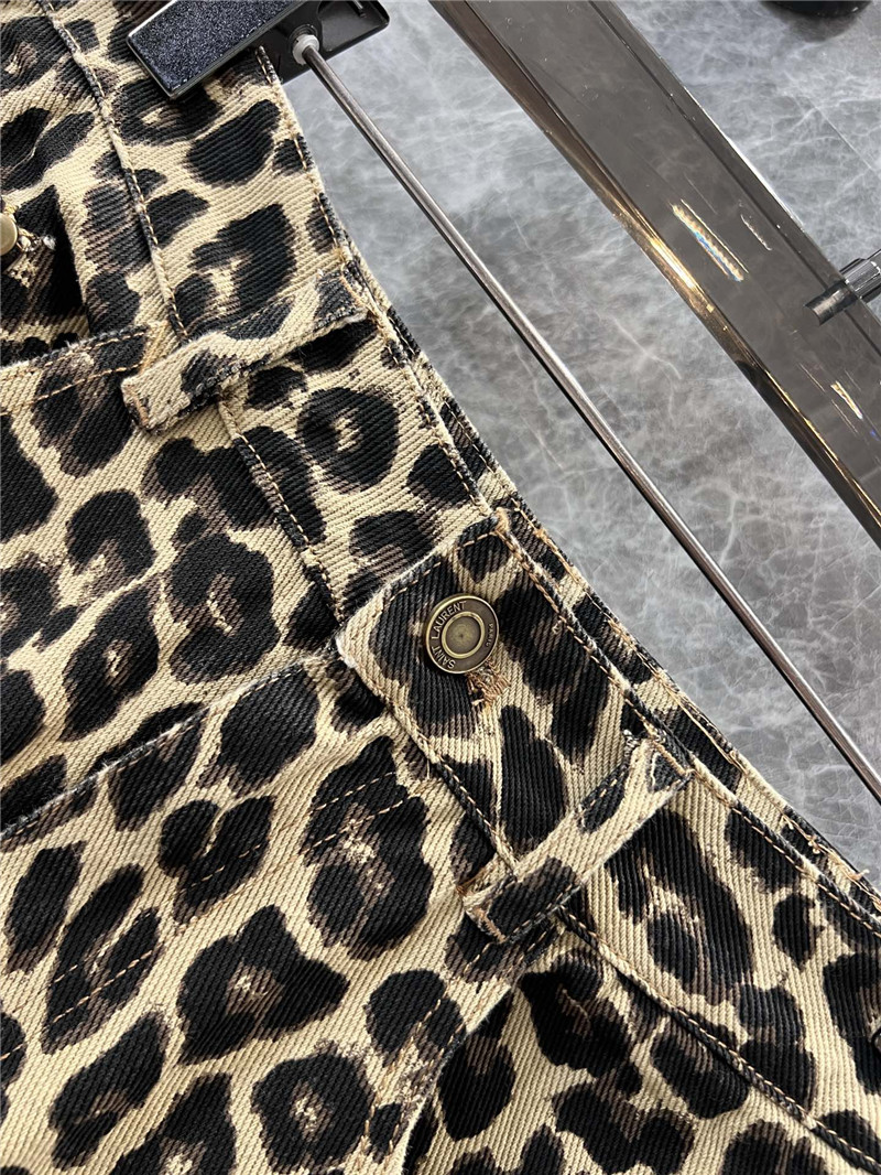 Y51 leopard print straight pants