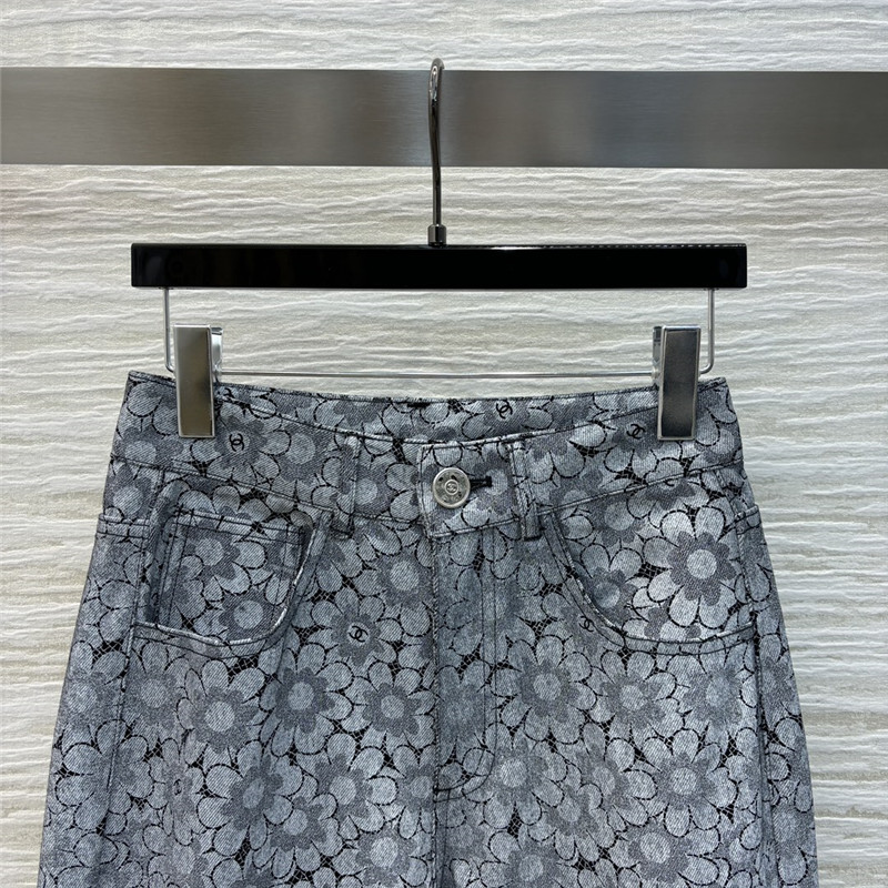 Ch**el l high waist straight pants
